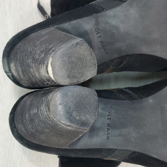 Cole Haan Womens Ankle Suede Sides Zip Nunuck Heels boots sz 9.5B - Picture 11 of 15